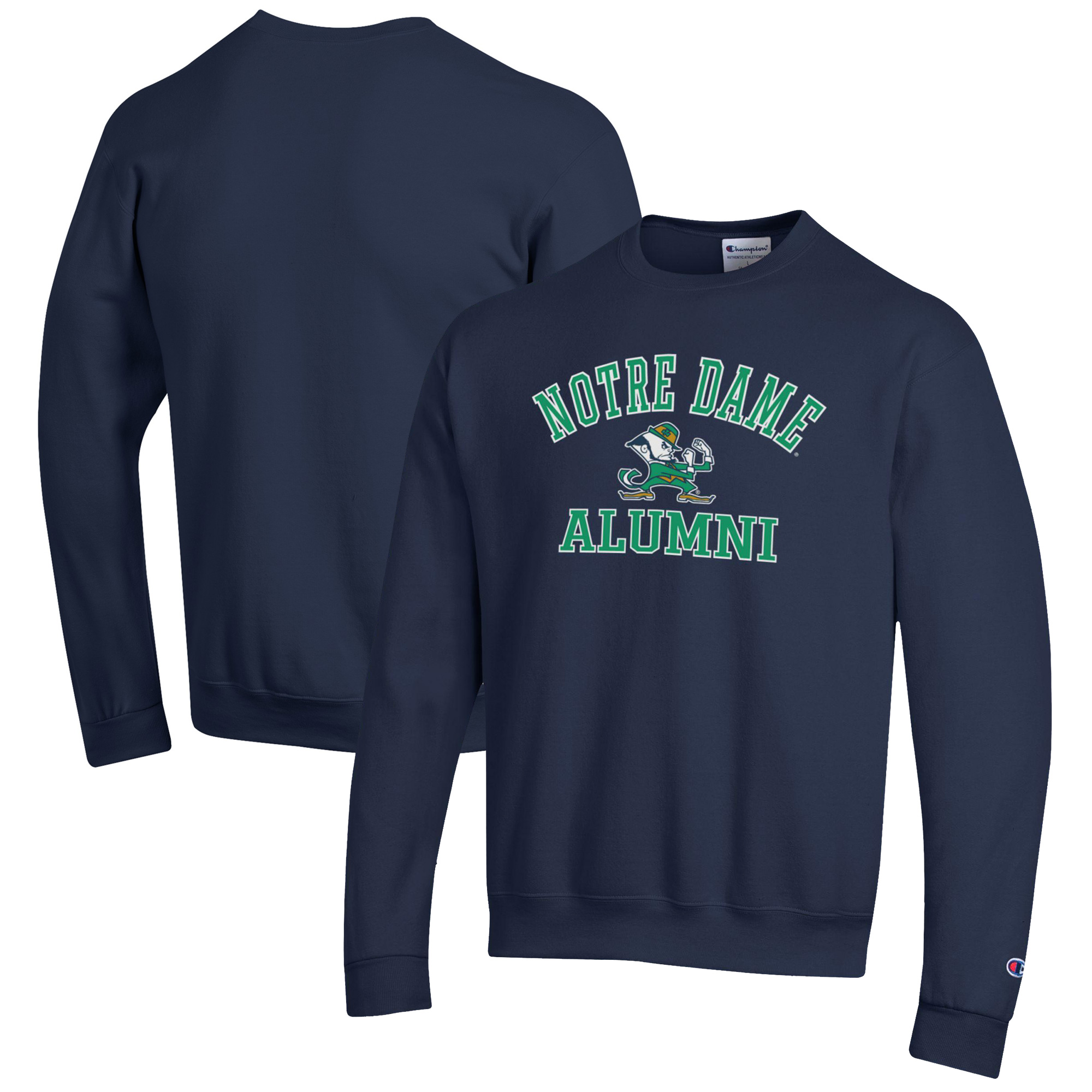 Men’s Champion Navy Notre Dame Fighting Irish Alumni Logo Arch Pullover Sweatshirt Men’s Champion Navy Notre Dame Fighting Irish Alumni Logo Arch Pullover Sweatshirt
