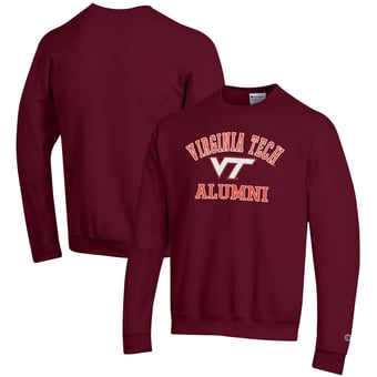 Men's Champion  Maroon Virginia Tech Hokies Alumni Logo Arch Pullover Sweatshirt