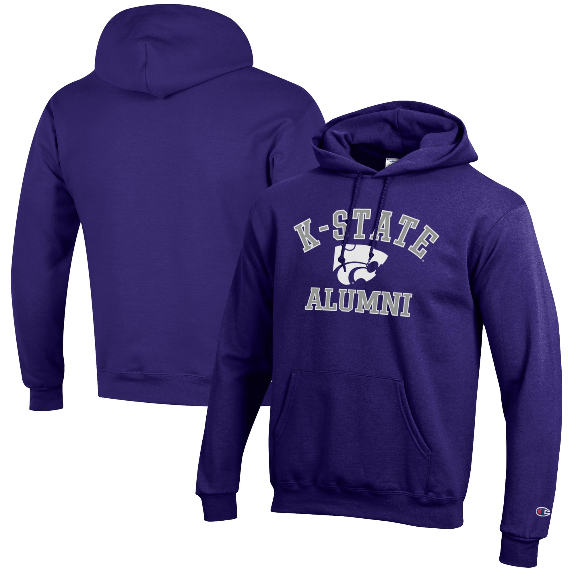 Men's Champion  Purple Kansas State Wildcats Alumni Logo Pullover Hoodie