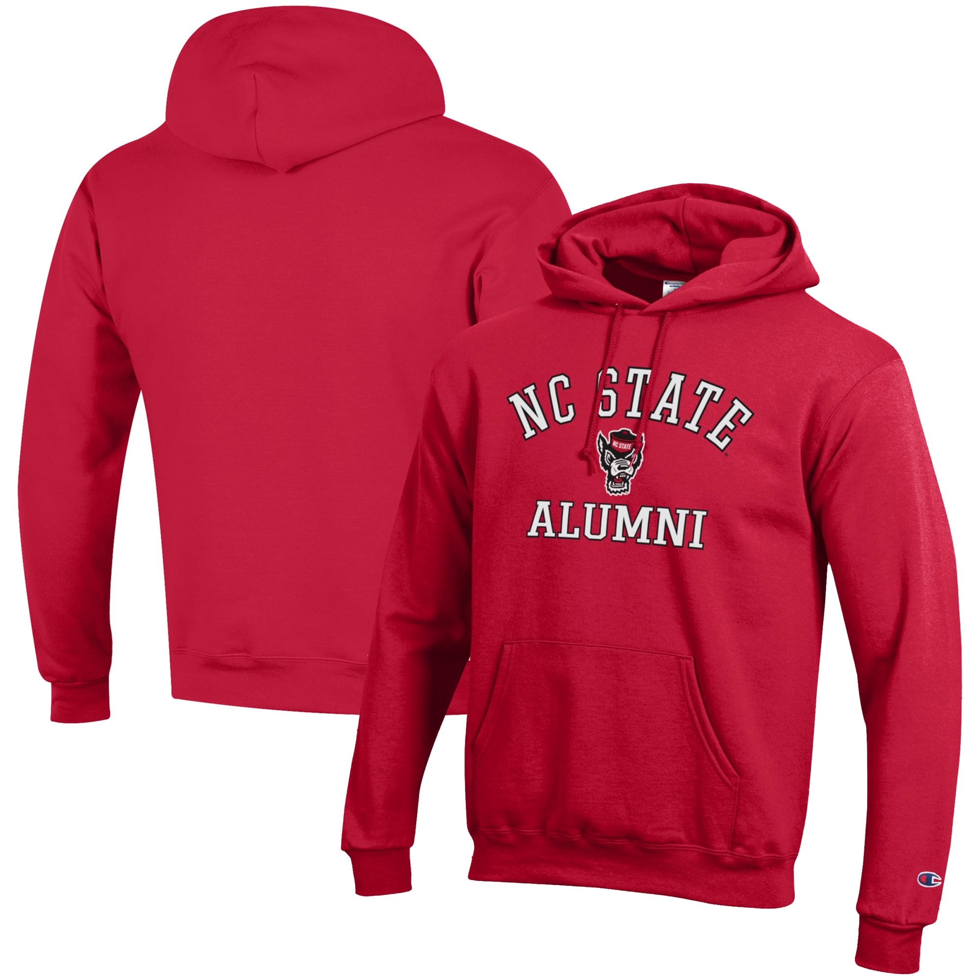 Men's Champion  Red NC State Wolfpack Alumni Logo Pullover Hoodie