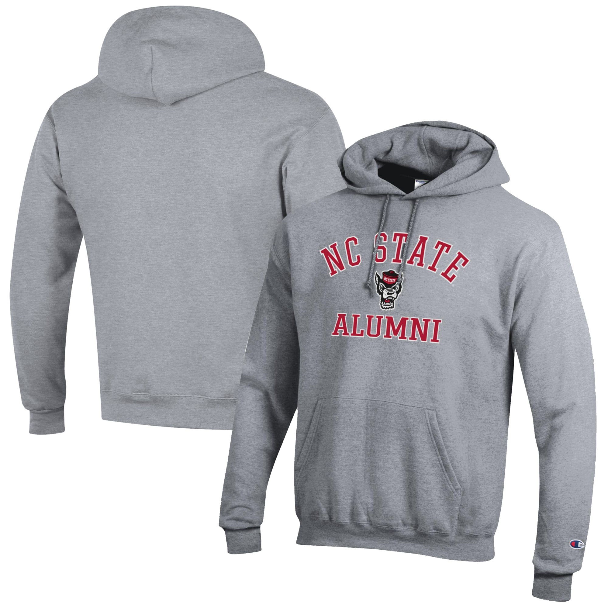 Men's Champion  Gray NC State Wolfpack Alumni Logo Pullover Hoodie