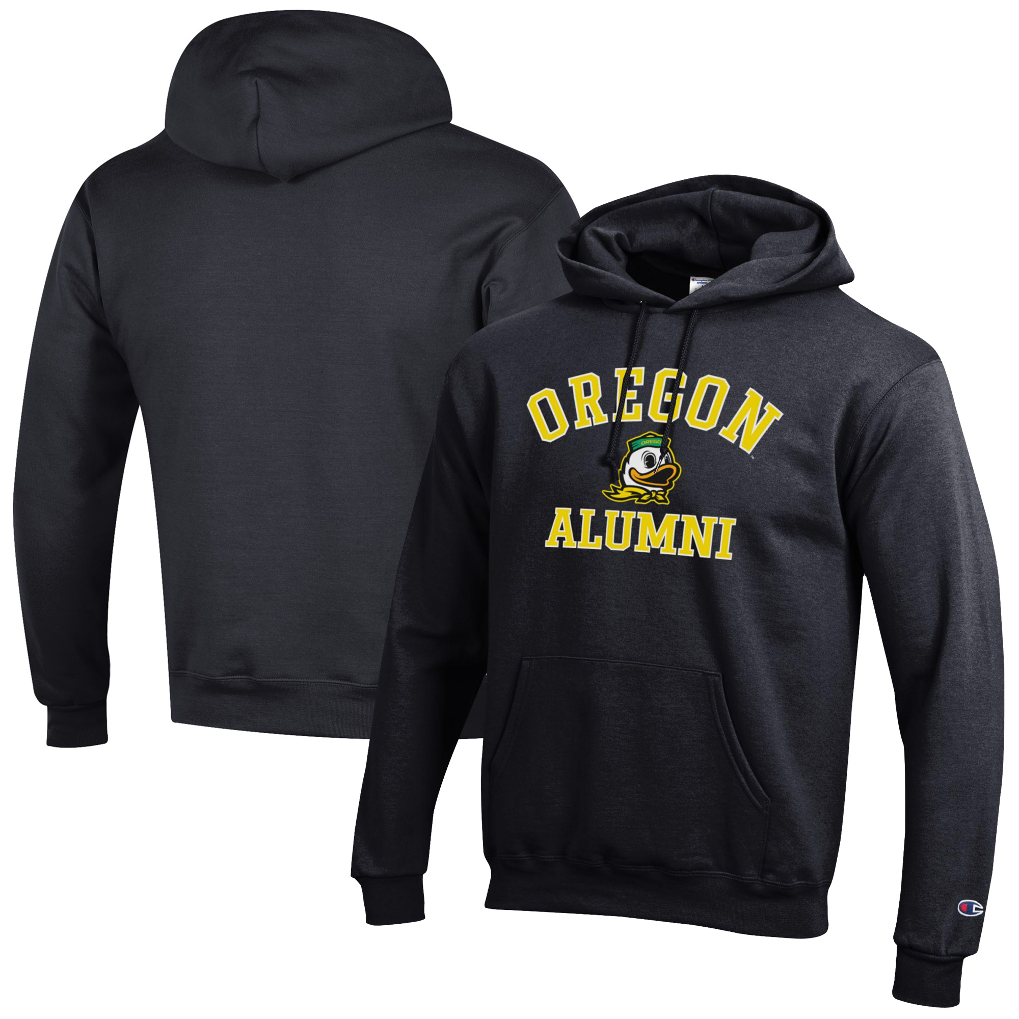 Men’s Champion Black Oregon Ducks Alumni Logo Pullover Hoodie Men’s Champion Black Oregon Ducks Alumni Logo Pullover Hoodie