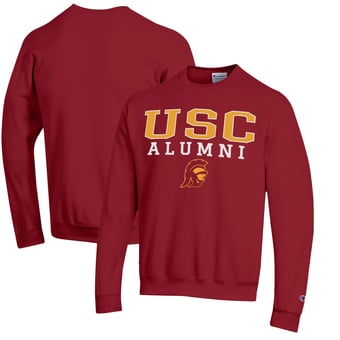 Men's Champion  Cardinal USC Trojans Alumni Logo Pullover Sweatshirt