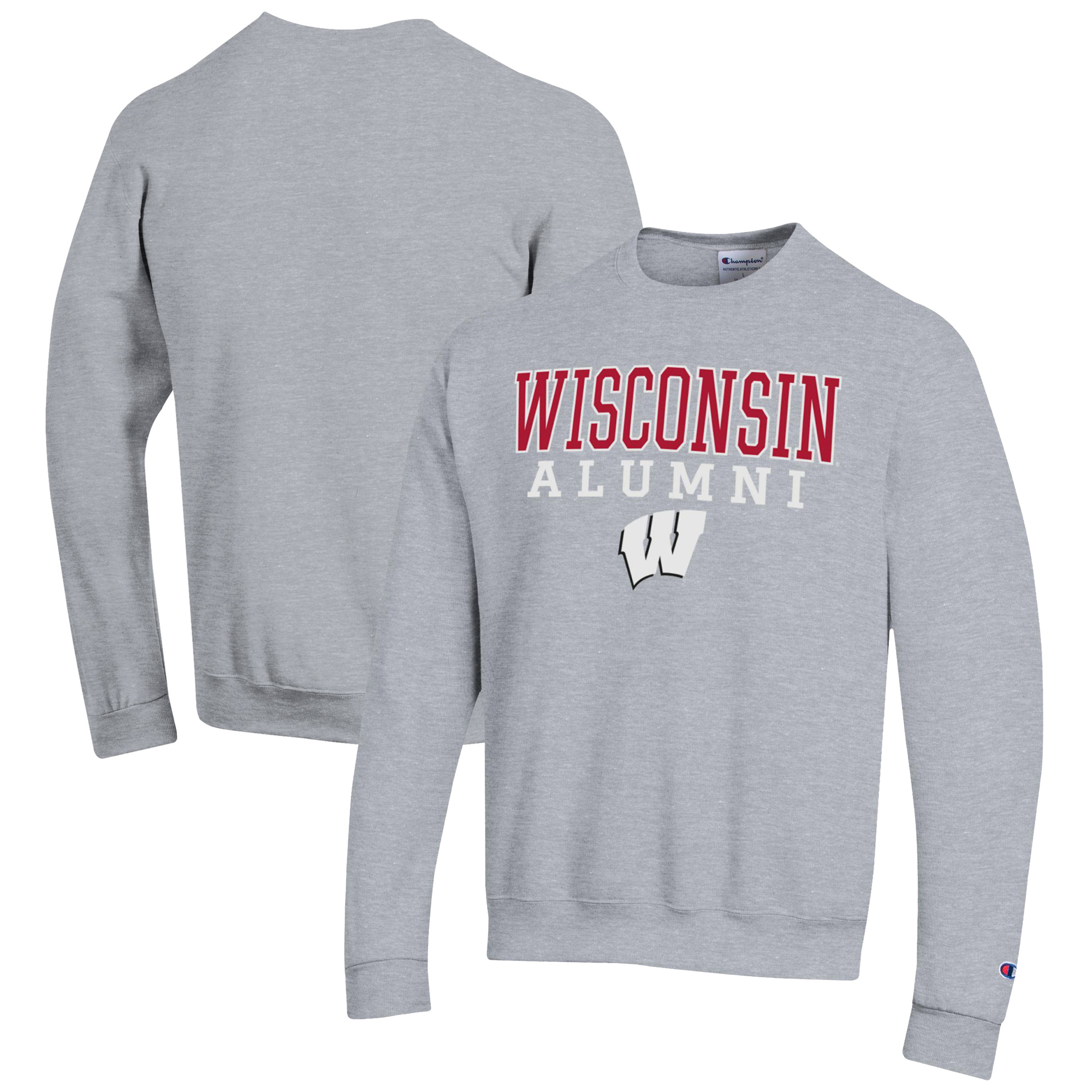Men’s Champion Gray Wisconsin Badgers Alumni Logo Pullover Sweatshirt Men’s Champion Gray Wisconsin Badgers Alumni Logo Pullover Sweatshirt