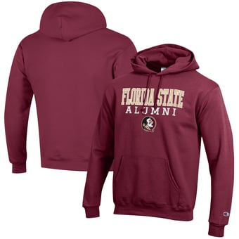Men's Champion  Garnet Florida State Seminoles Alumni Logo Stack Pullover Hoodie