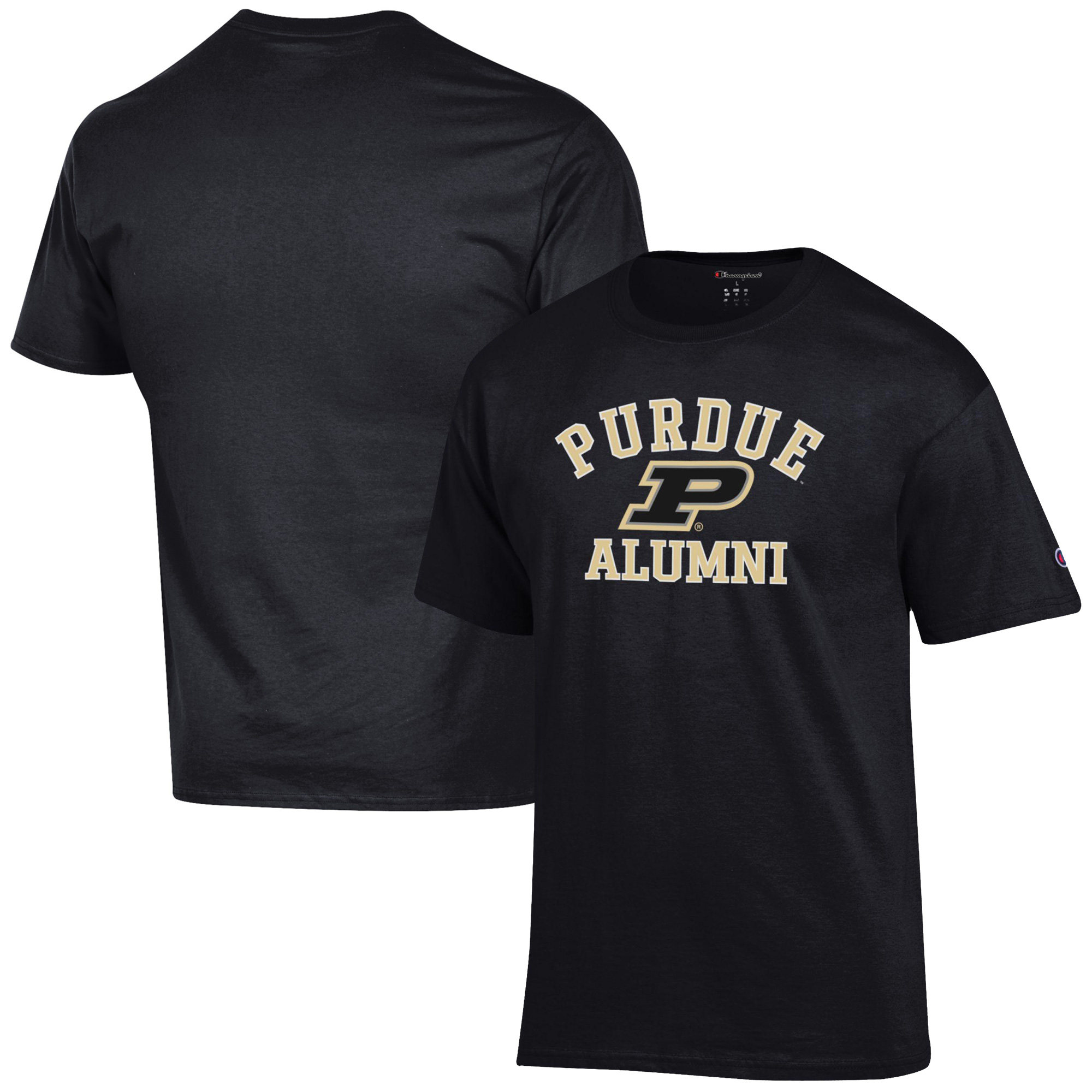 Men's Champion Black Purdue Boilermakers Alumni Logo T-Shirt