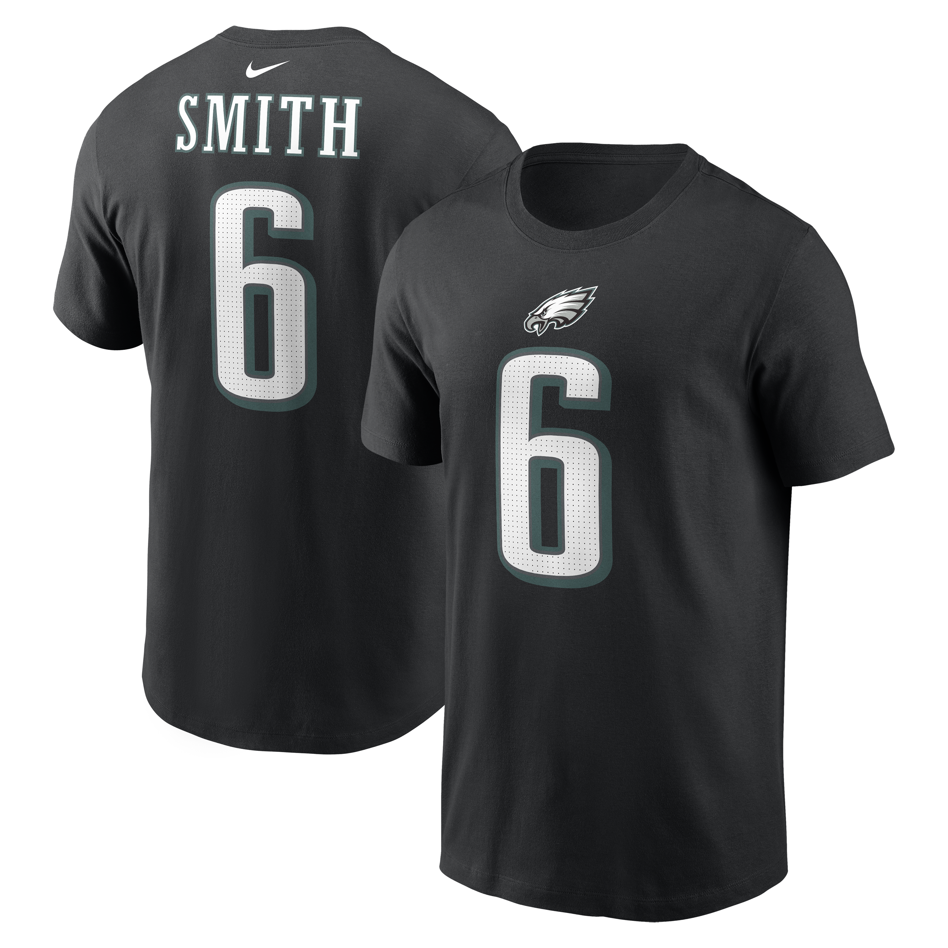Nike Men's DeVonta Smith Black Philadelphia Eagles Name & Number T-Shirt - Black