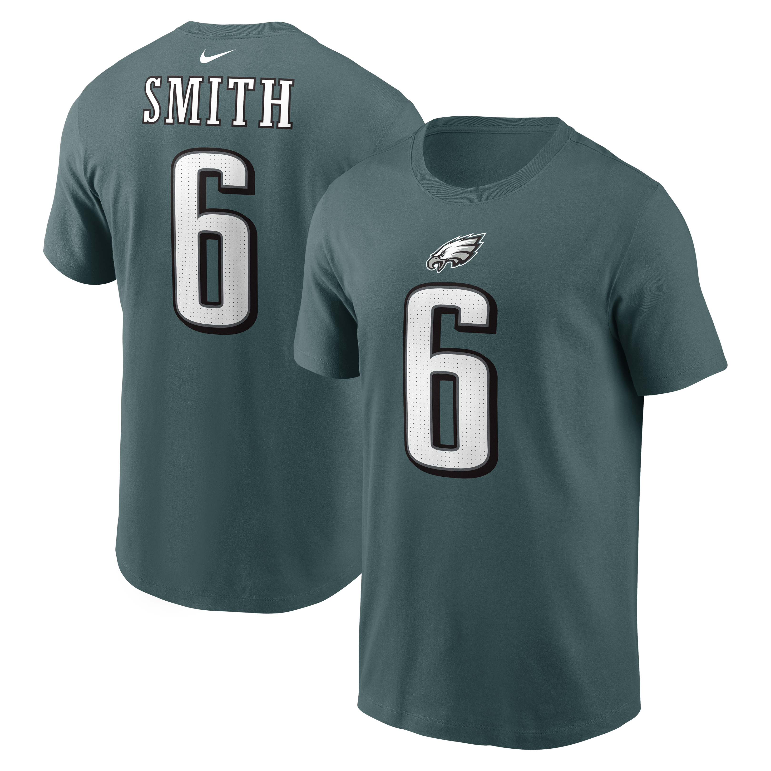 Men's Nike DeVonta Smith Midnight Green Philadelphia Eagles Name & Number T-Shirt