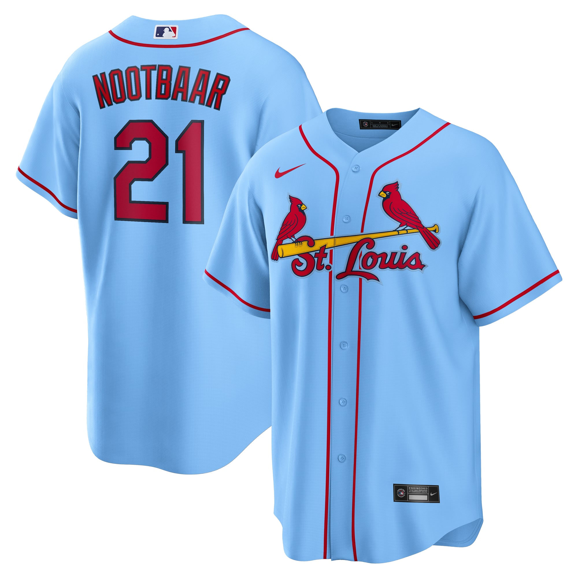 Men's Nike Lars Nootbaar Light Blue St. Louis Cardinals Alternate Replica Jersey