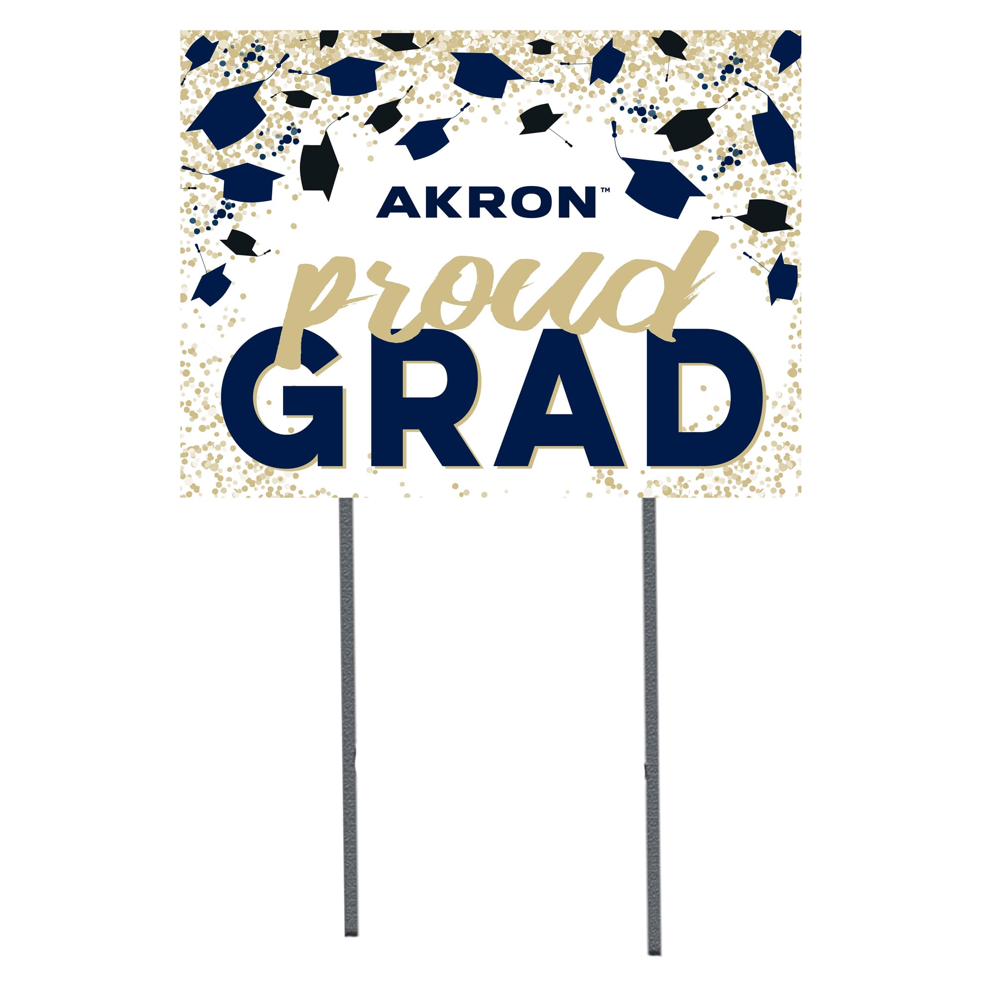 Akron Zips  18" x 24" Proud Grad Yard Sign