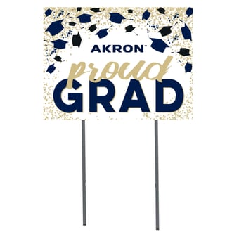 Akron Zips  18" x 24" Proud Grad Yard Sign