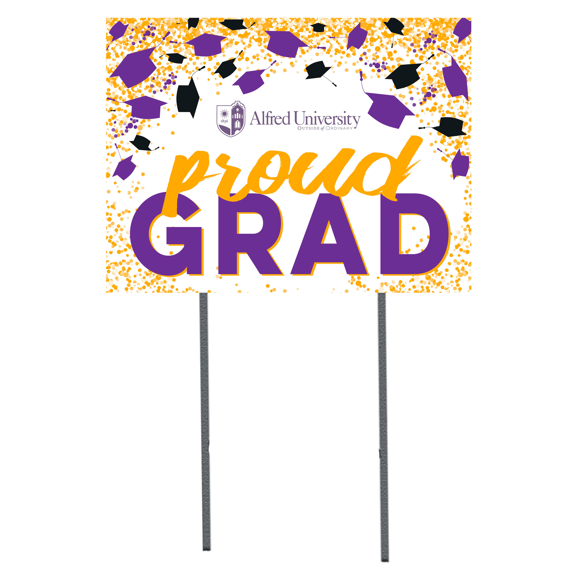 Alfred University Saxons  18" x 24" Proud Grad Yard Sign
