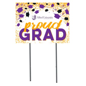 Alfred University Saxons  18" x 24" Proud Grad Yard Sign