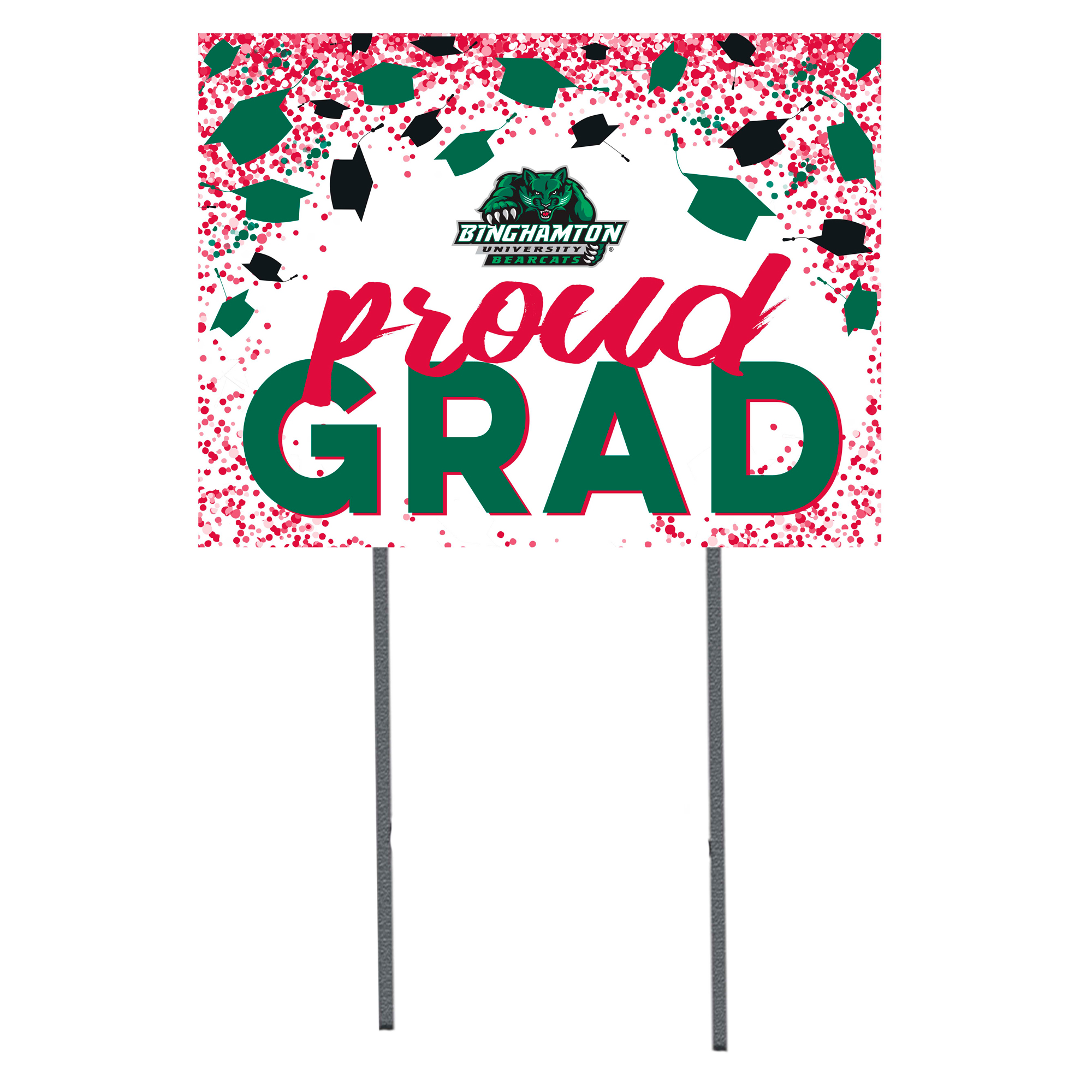 Binghamton Bearcats  18" x 24" Proud Grad Yard Sign