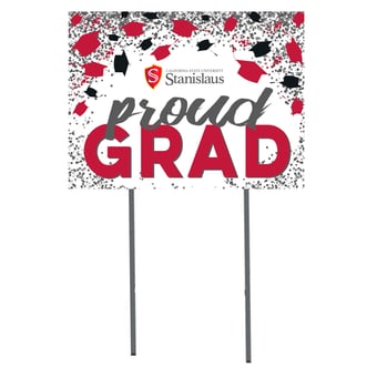 Cal State Stanislaus Warriors  18" x 24" Proud Grad Yard Sign