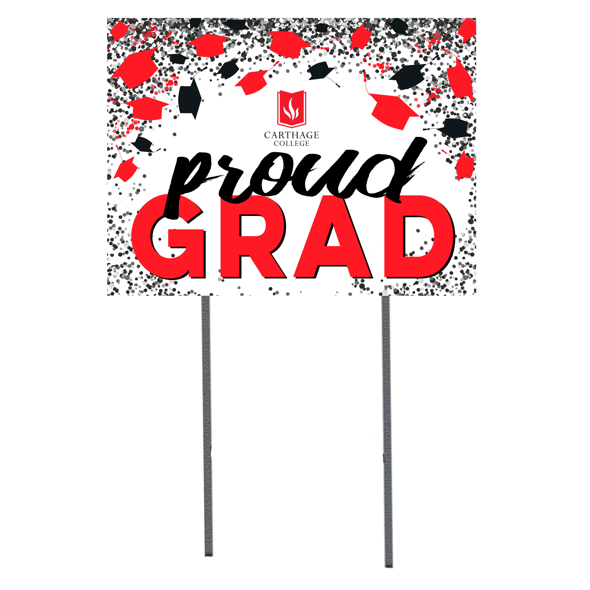 Carthage Firebirds  18" x 24" Proud Grad Yard Sign