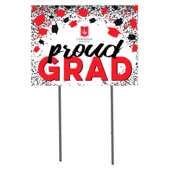 Carthage Firebirds  18" x 24" Proud Grad Yard Sign