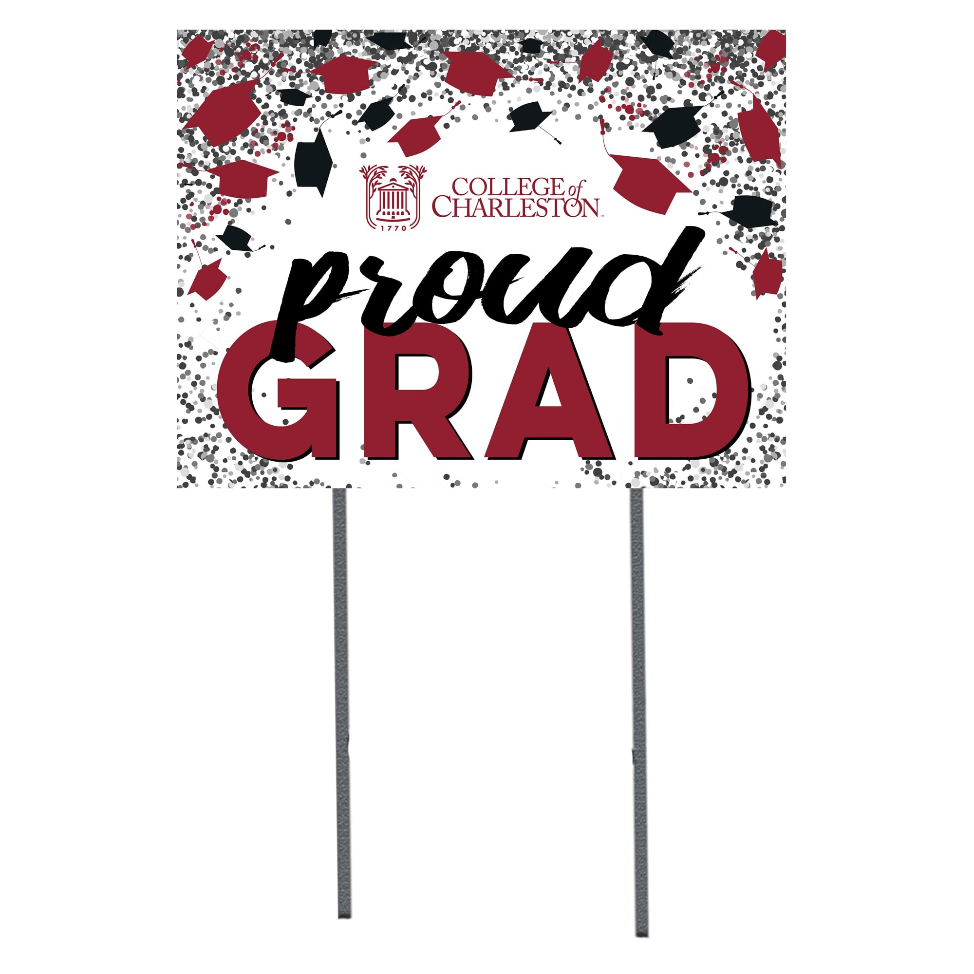 Charleston Cougars  18" x 24" Proud Grad Yard Sign