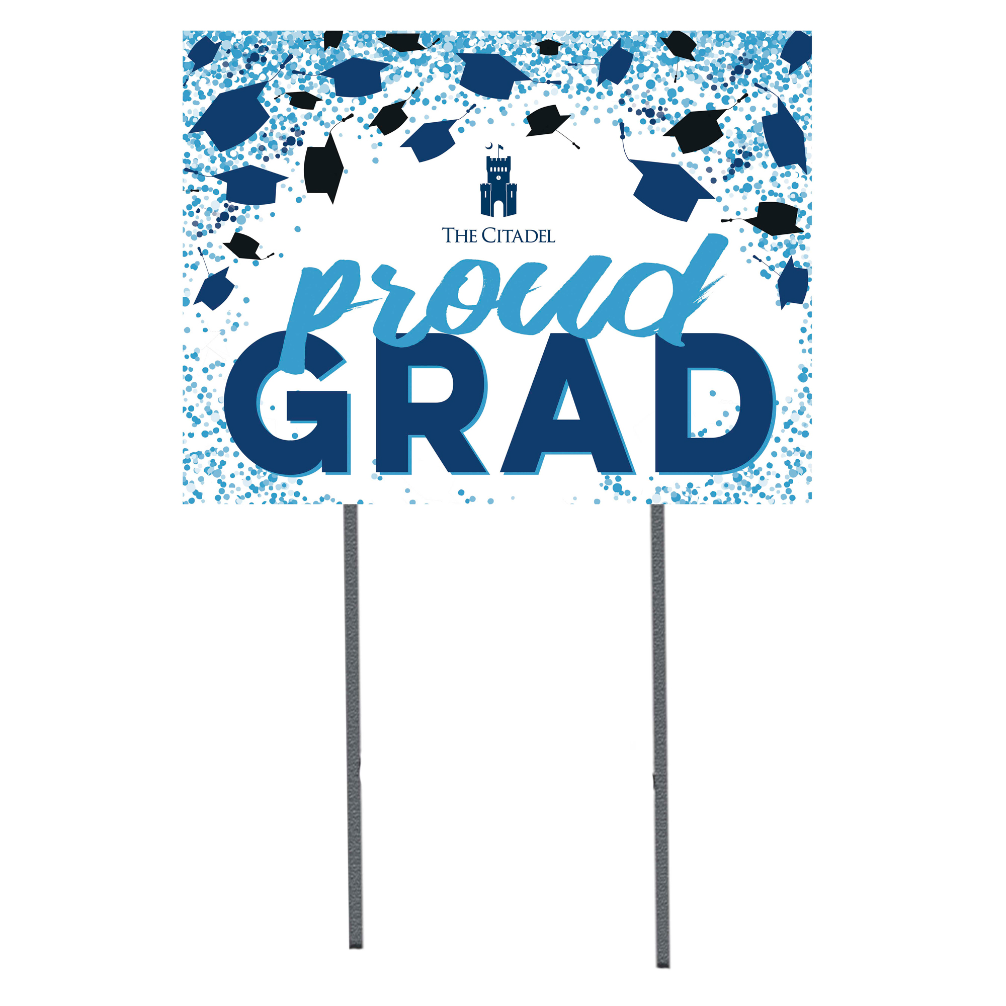 Citadel Bulldogs  18" x 24" Proud Grad Yard Sign