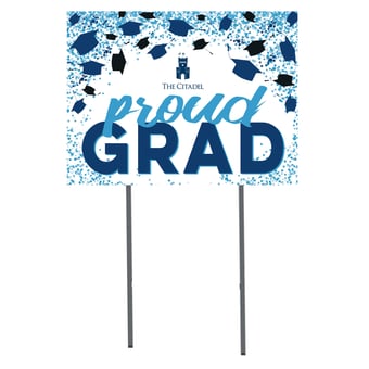 Citadel Bulldogs  18" x 24" Proud Grad Yard Sign