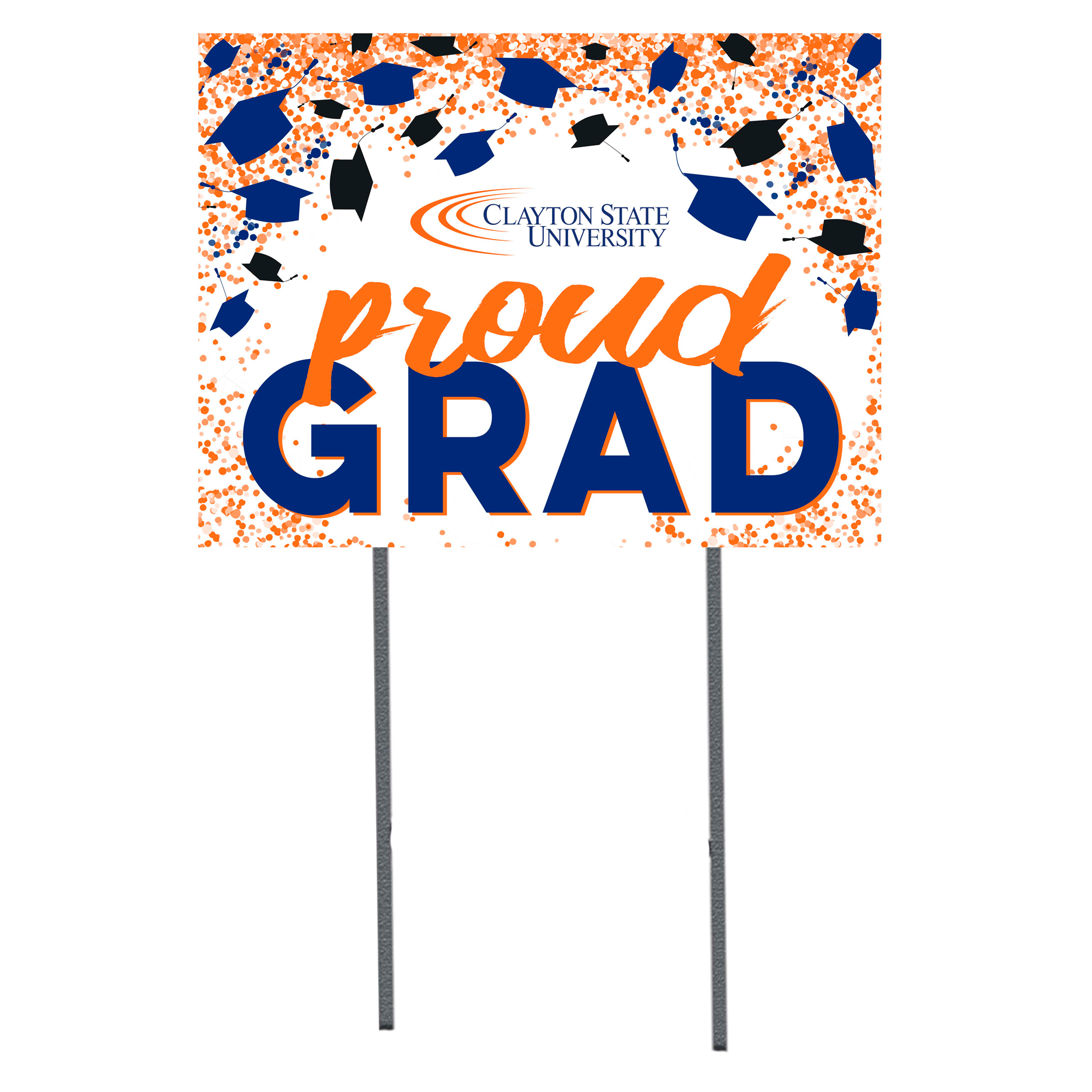Clayton State Lakers  18" x 24" Proud Grad Yard Sign