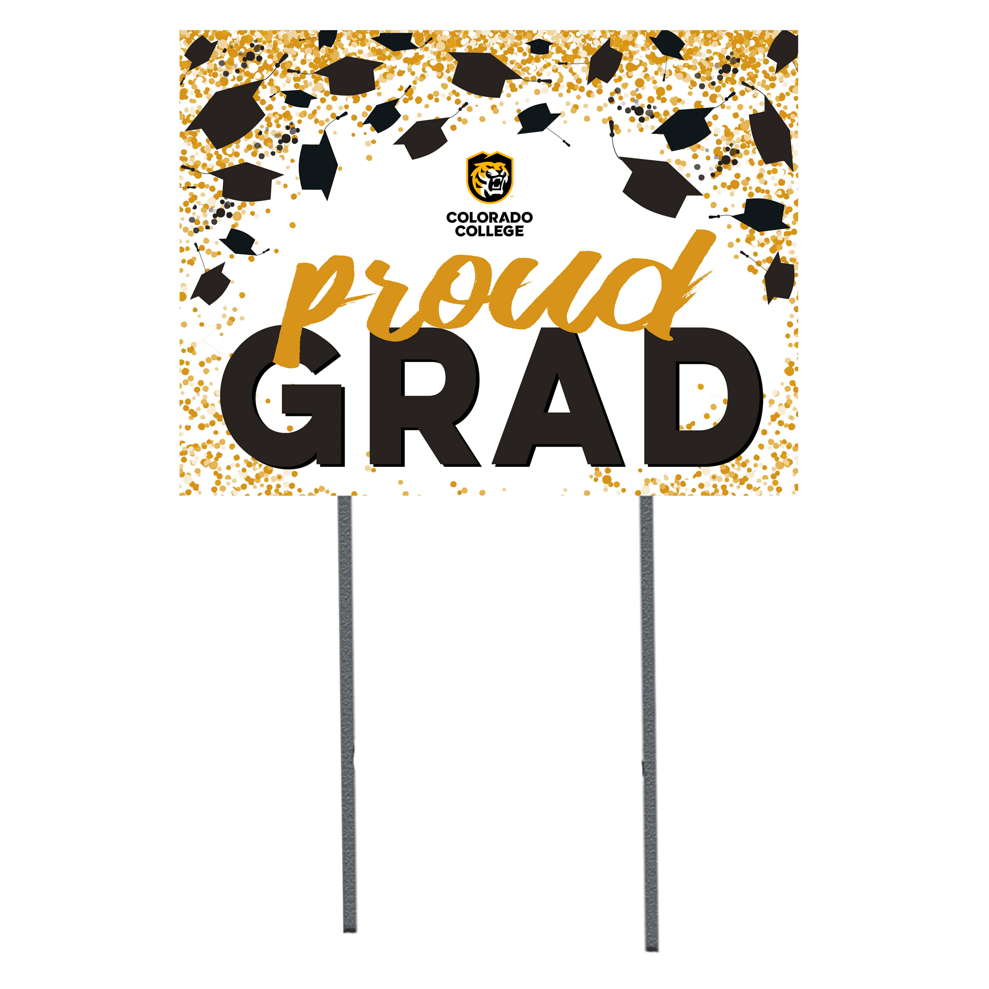 Colorado College Tigers  18" x 24" Proud Grad Yard Sign