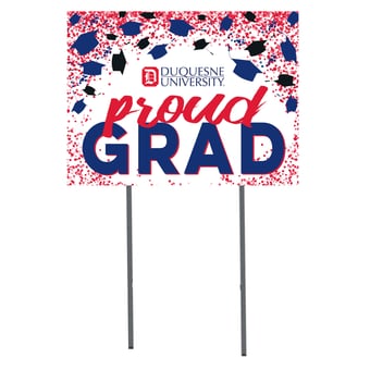 Duquesne Dukes  18" x 24" Proud Grad Yard Sign