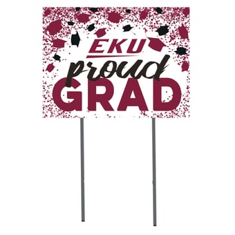 Eastern Kentucky Colonels  18" x 24" Proud Grad Yard Sign