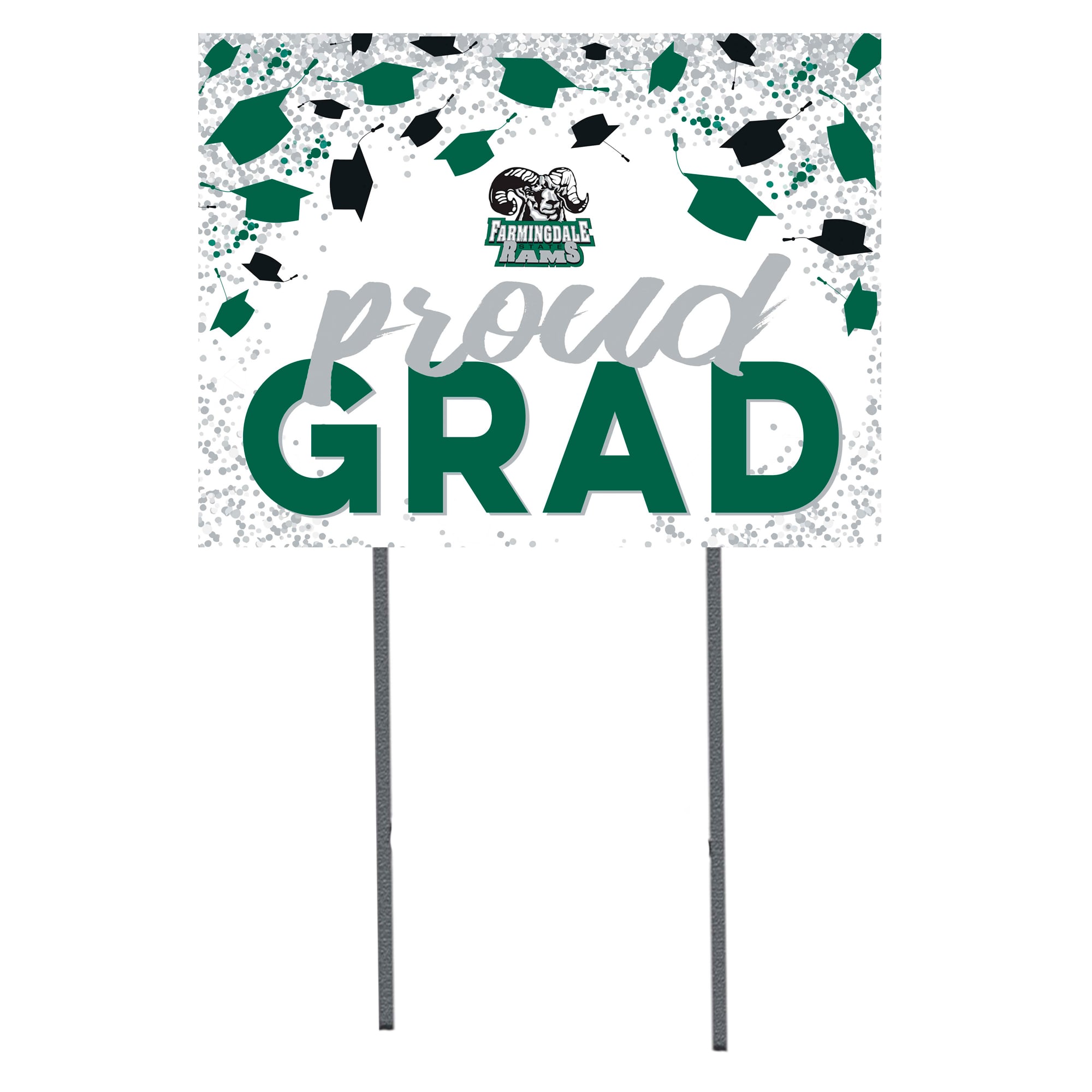 SUNY Farmingdale State Rams  18" x 24" Proud Grad Yard Sign