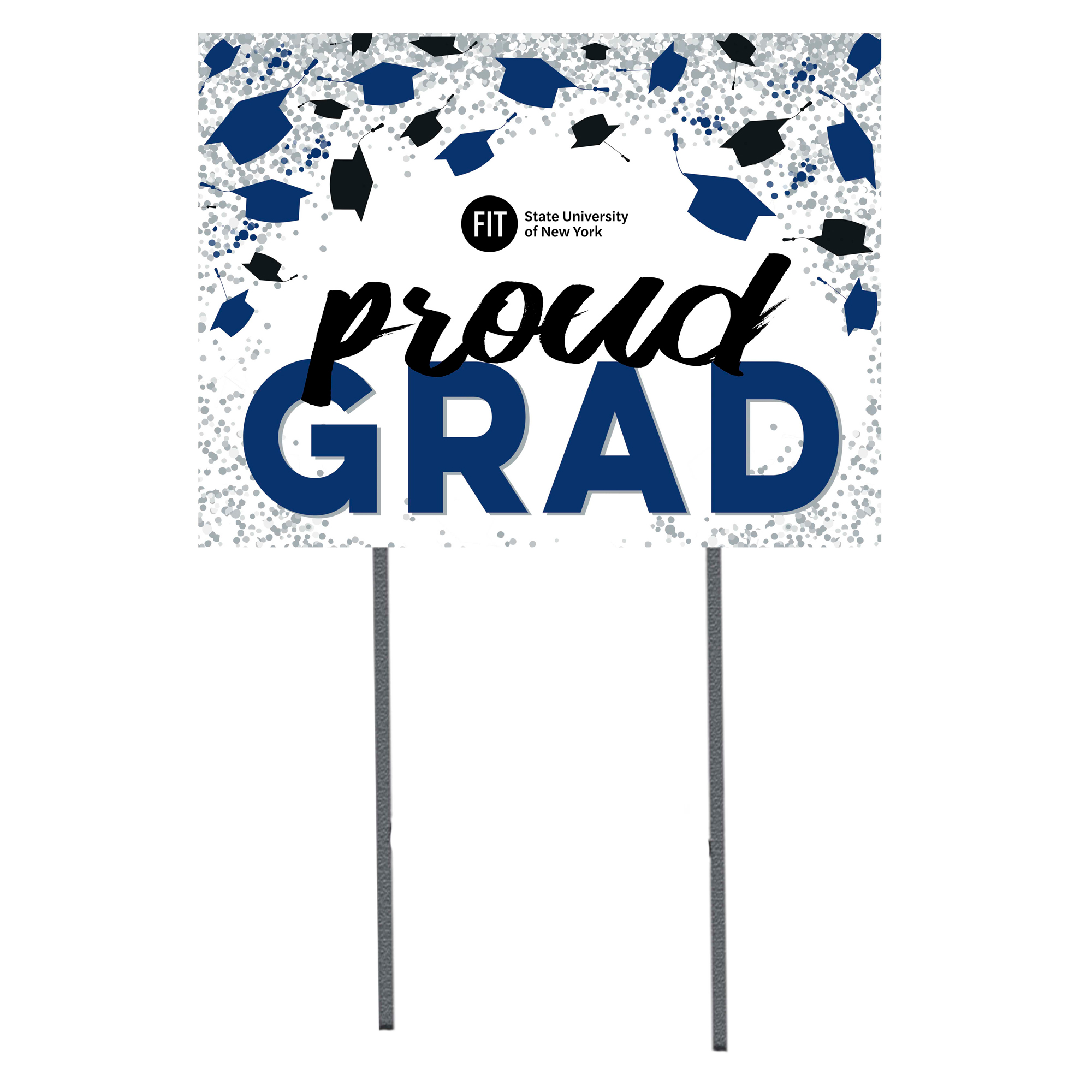SUNY Fashion Institute of Technology Tigers  18" x 24" Proud Grad Yard Sign