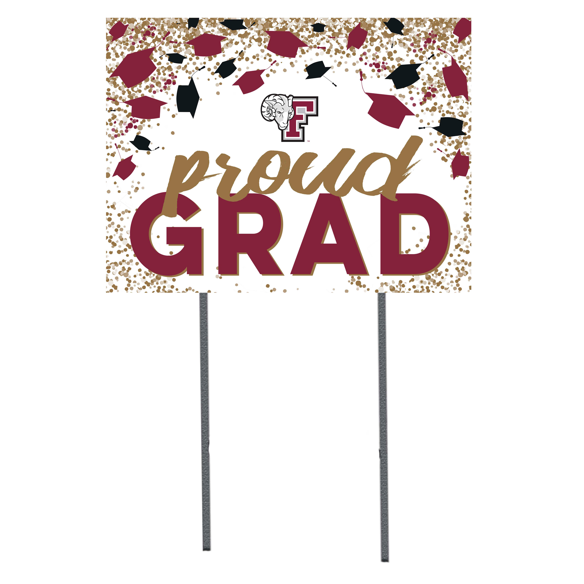 Fordham Rams  18" x 24" Proud Grad Yard Sign