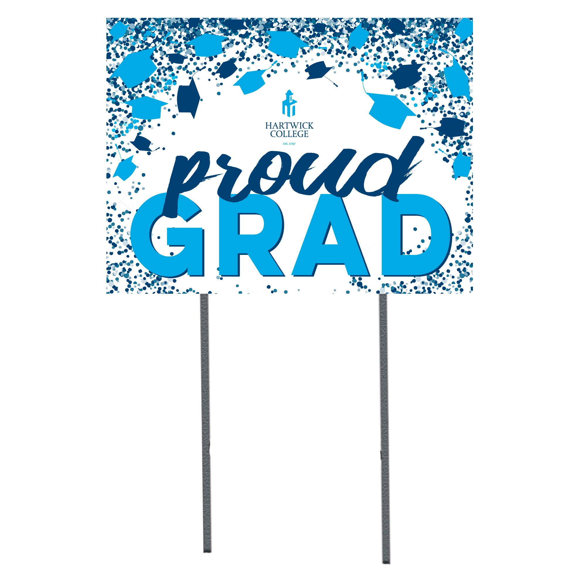 Hartwick College Hawks  18" x 24" Proud Grad Yard Sign