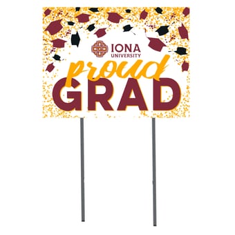 Iona University Gaels  18" x 24" Proud Grad Yard Sign