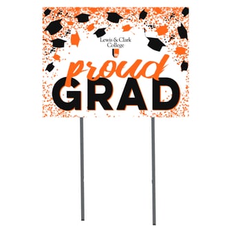 Lewis & Clark College Pioneers  18" x 24" Proud Grad Yard Sign