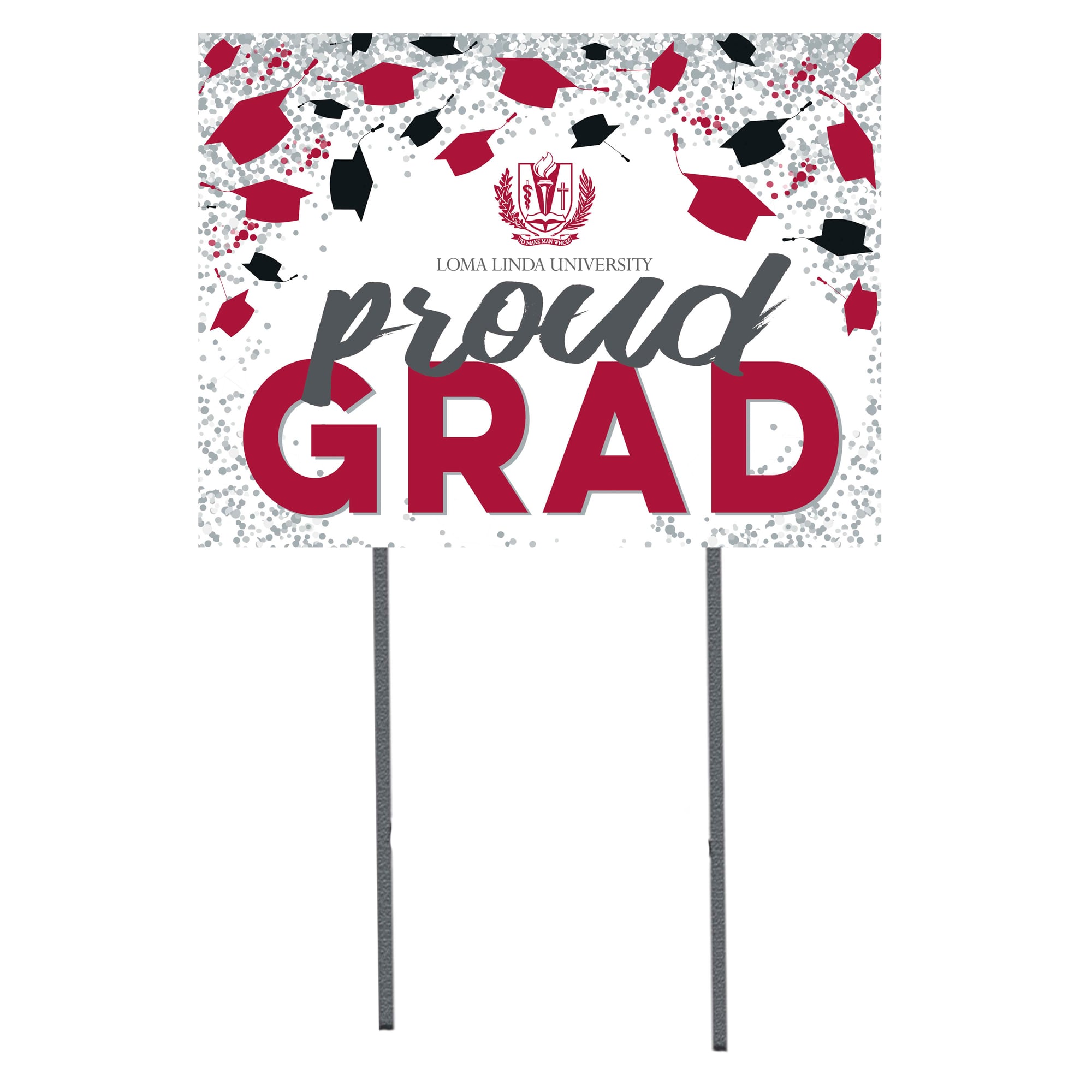 LLU Lions  18" x 24" Proud Grad Yard Sign