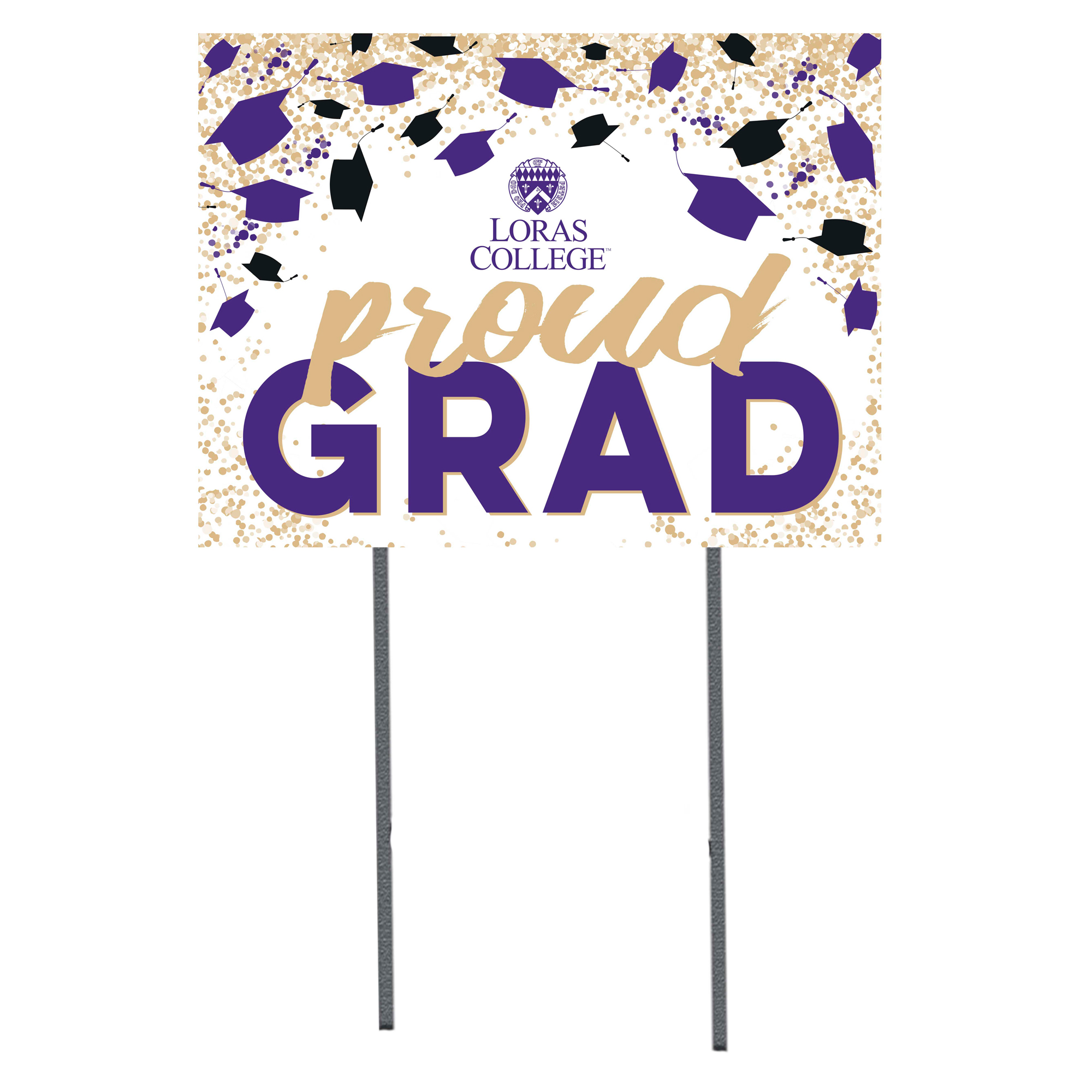 Loras College Duhawks  18" x 24" Proud Grad Yard Sign