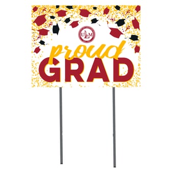 ULM Warhawks  18" x 24" Proud Grad Yard Sign