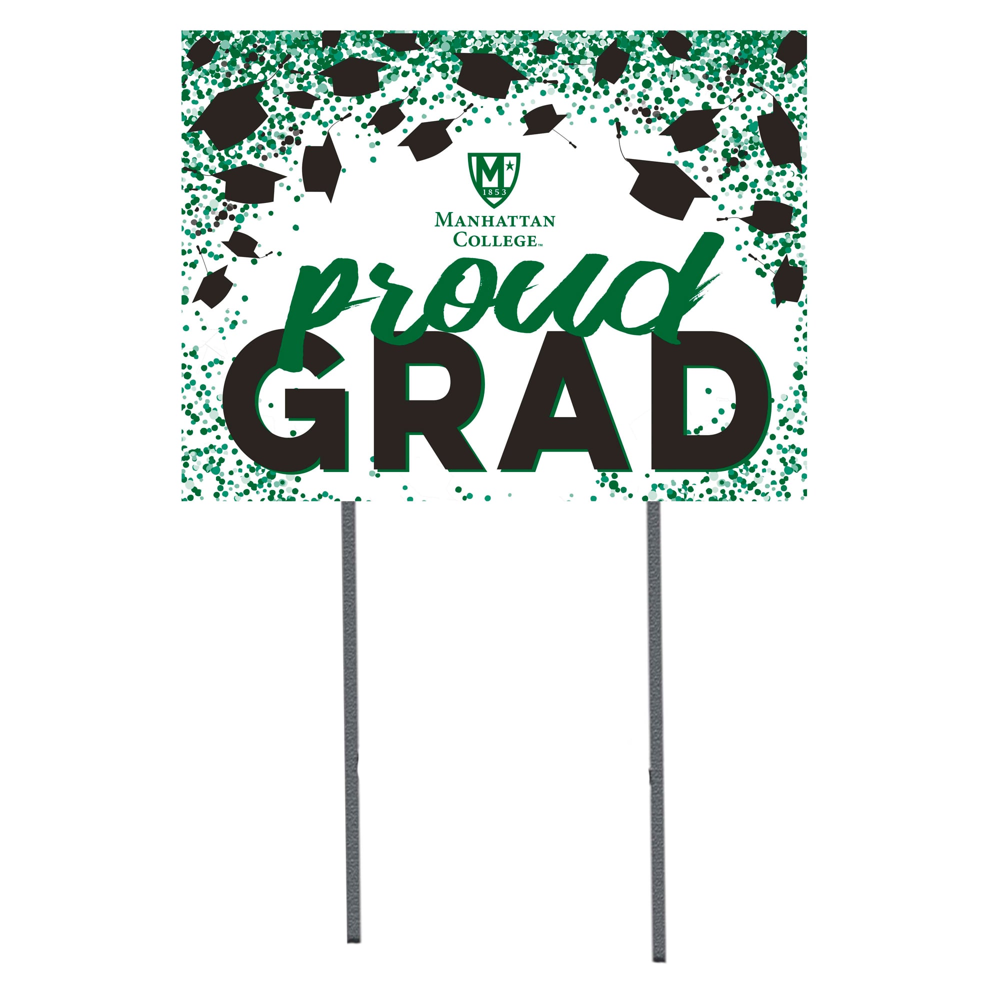 Manhattan Jaspers  18" x 24" Proud Grad Yard Sign
