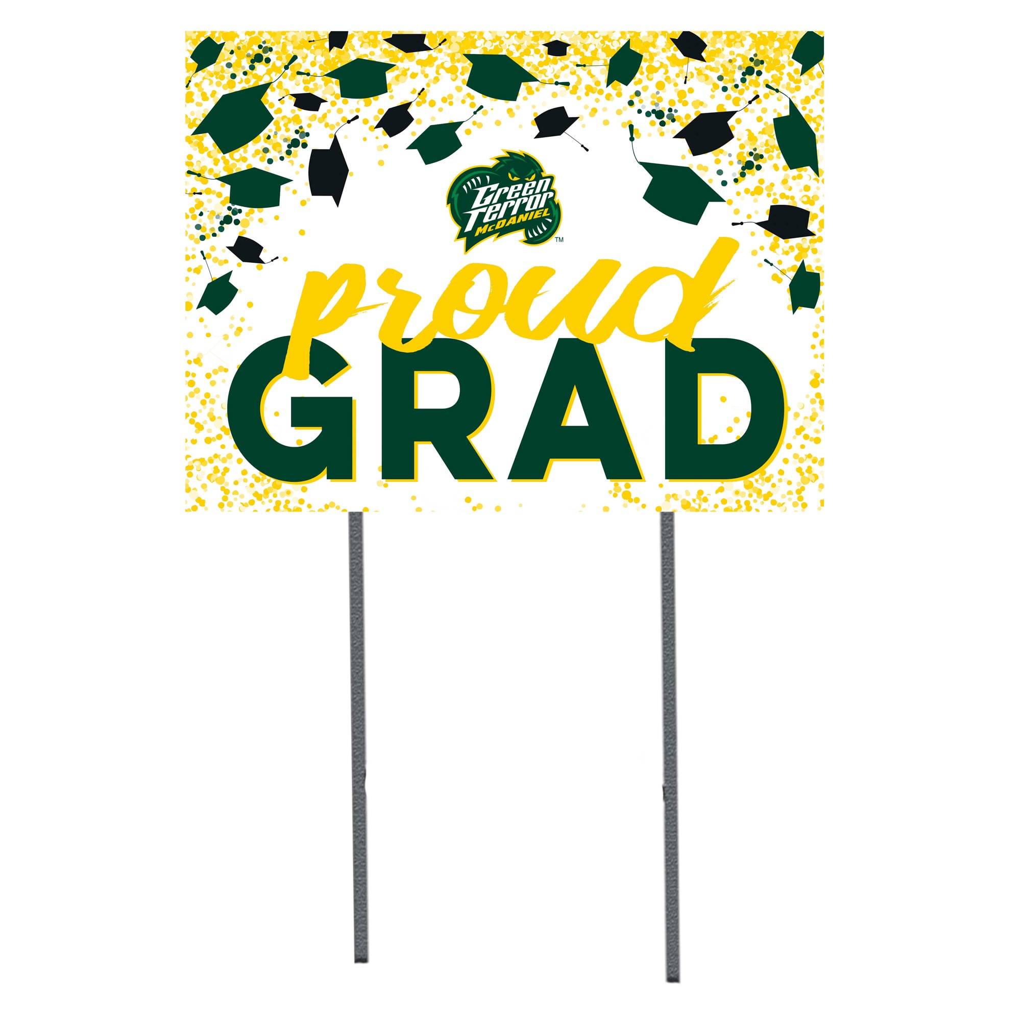 McDaniel Green Terror  18" x 24" Proud Grad Yard Sign