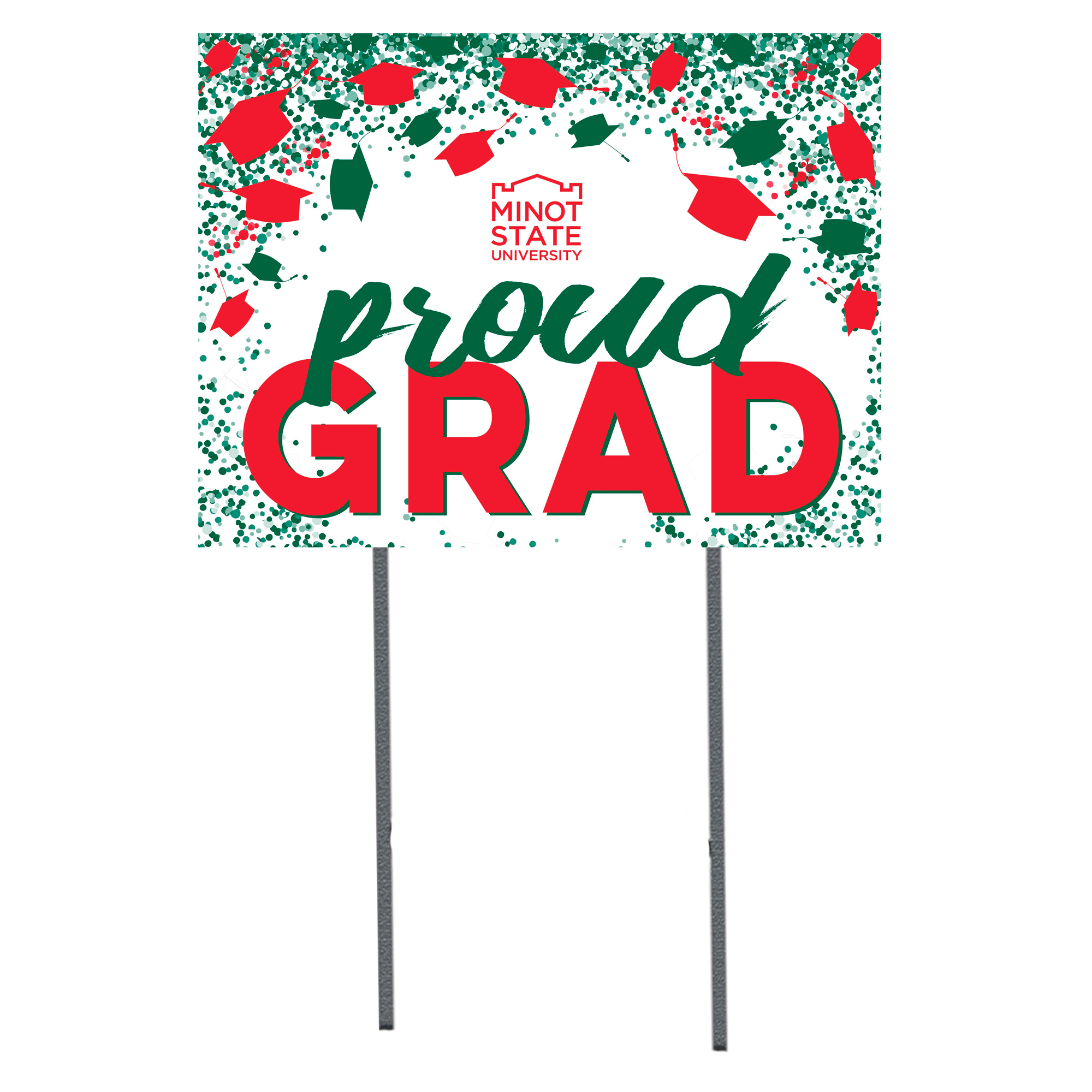 Minot State Beavers  18" x 24" Proud Grad Yard Sign