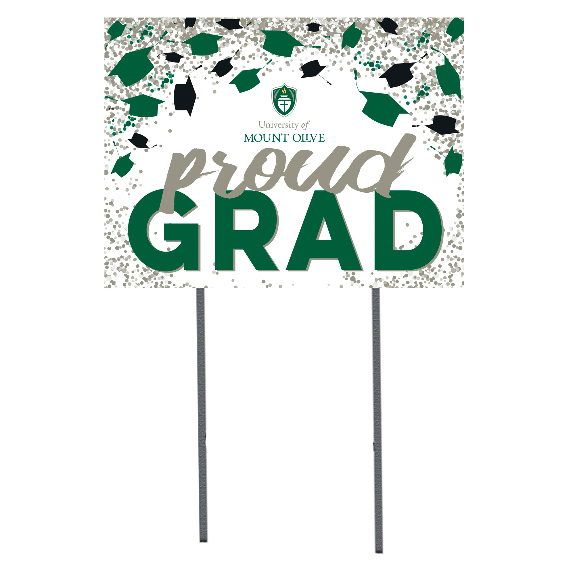 Mount Olive Trojans  18" x 24" Proud Grad Yard Sign