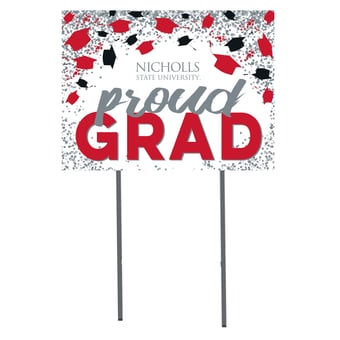 Nicholls State Colonels  18" x 24" Proud Grad Yard Sign