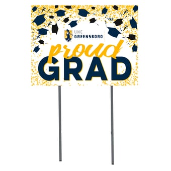 UNCG Spartans  18" x 24" Proud Grad Yard Sign