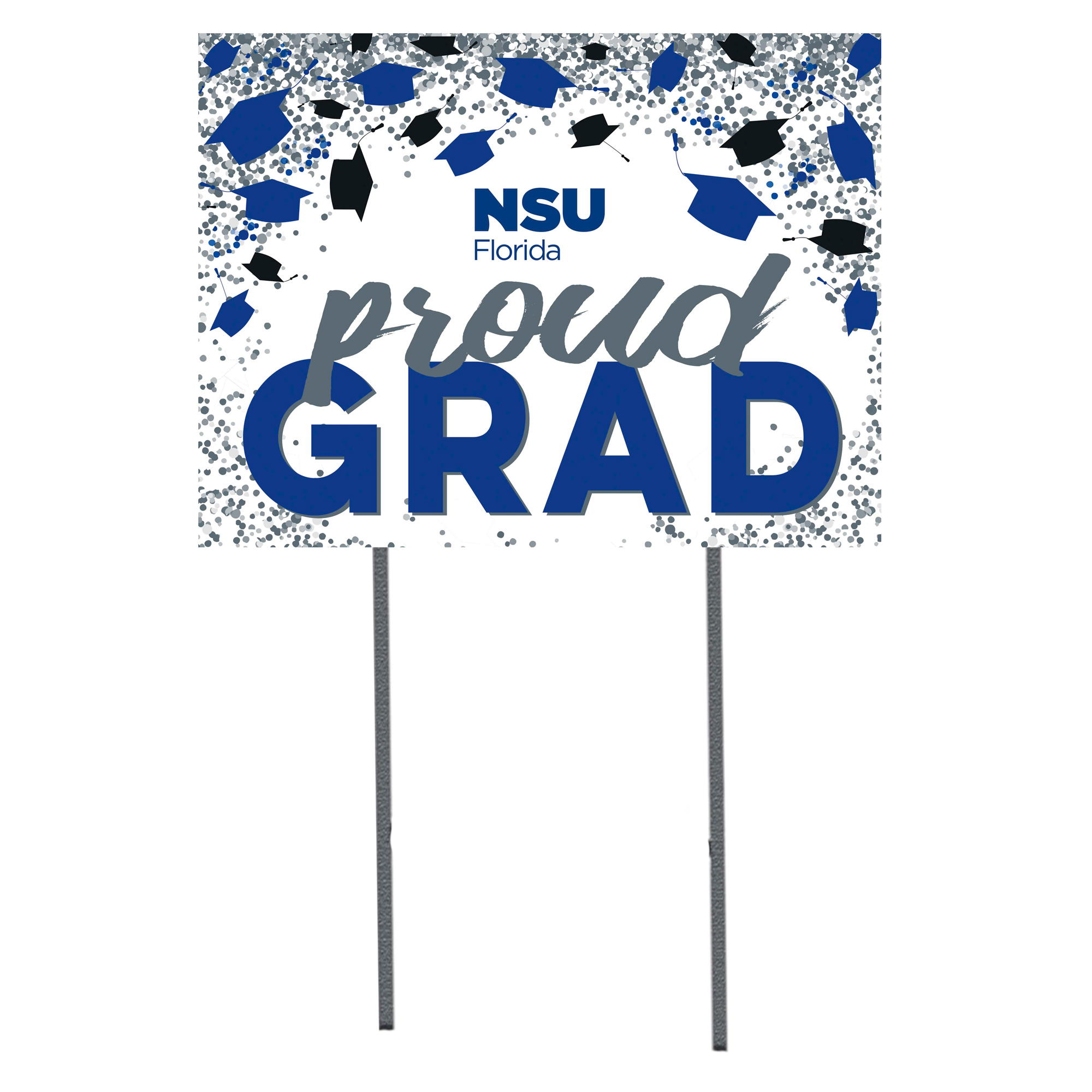 Nova Southeastern Sharks  18" x 24" Proud Grad Yard Sign