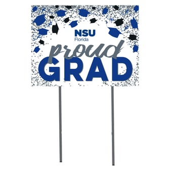 Nova Southeastern Sharks  18" x 24" Proud Grad Yard Sign