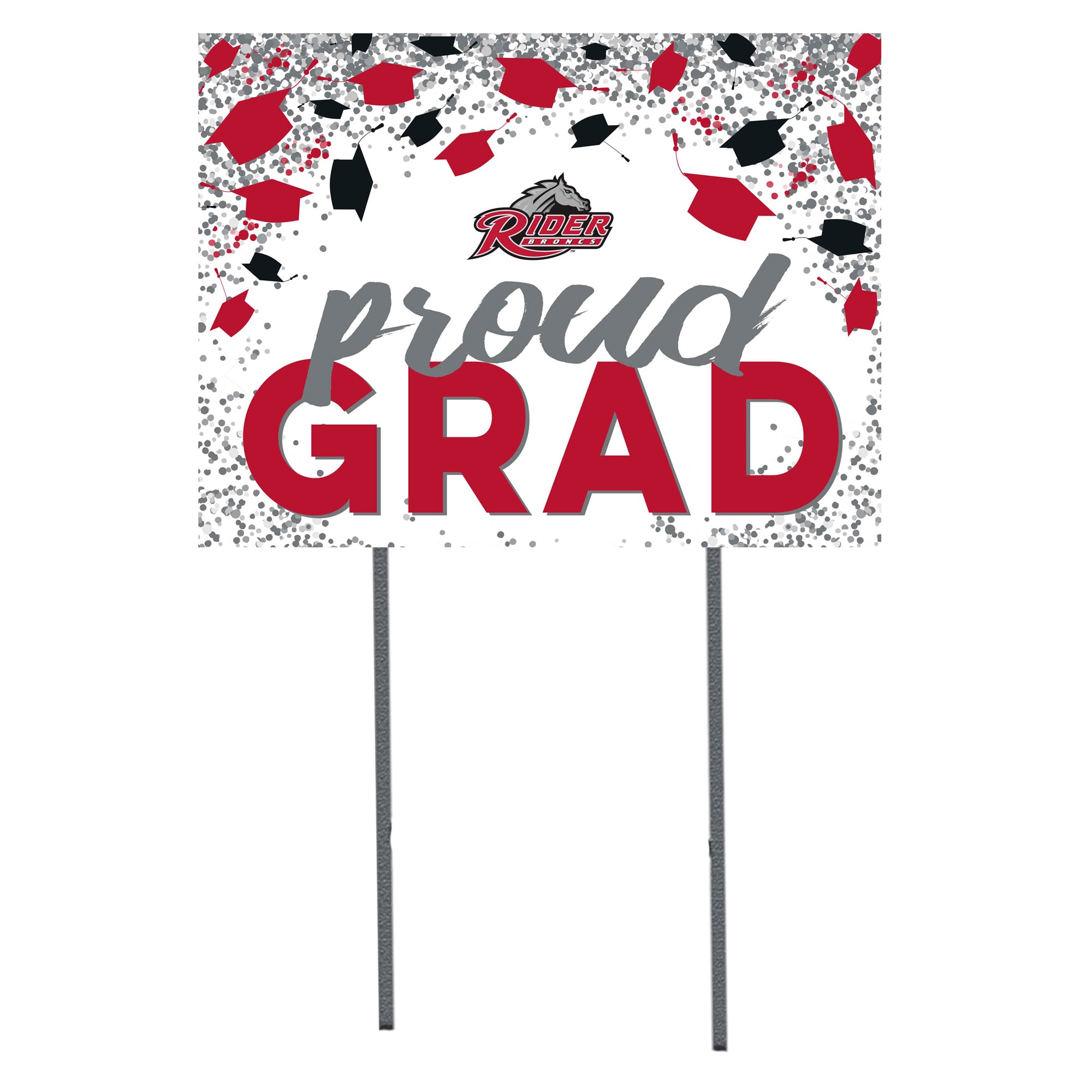 Rider Broncs  18" x 24" Proud Grad Yard Sign