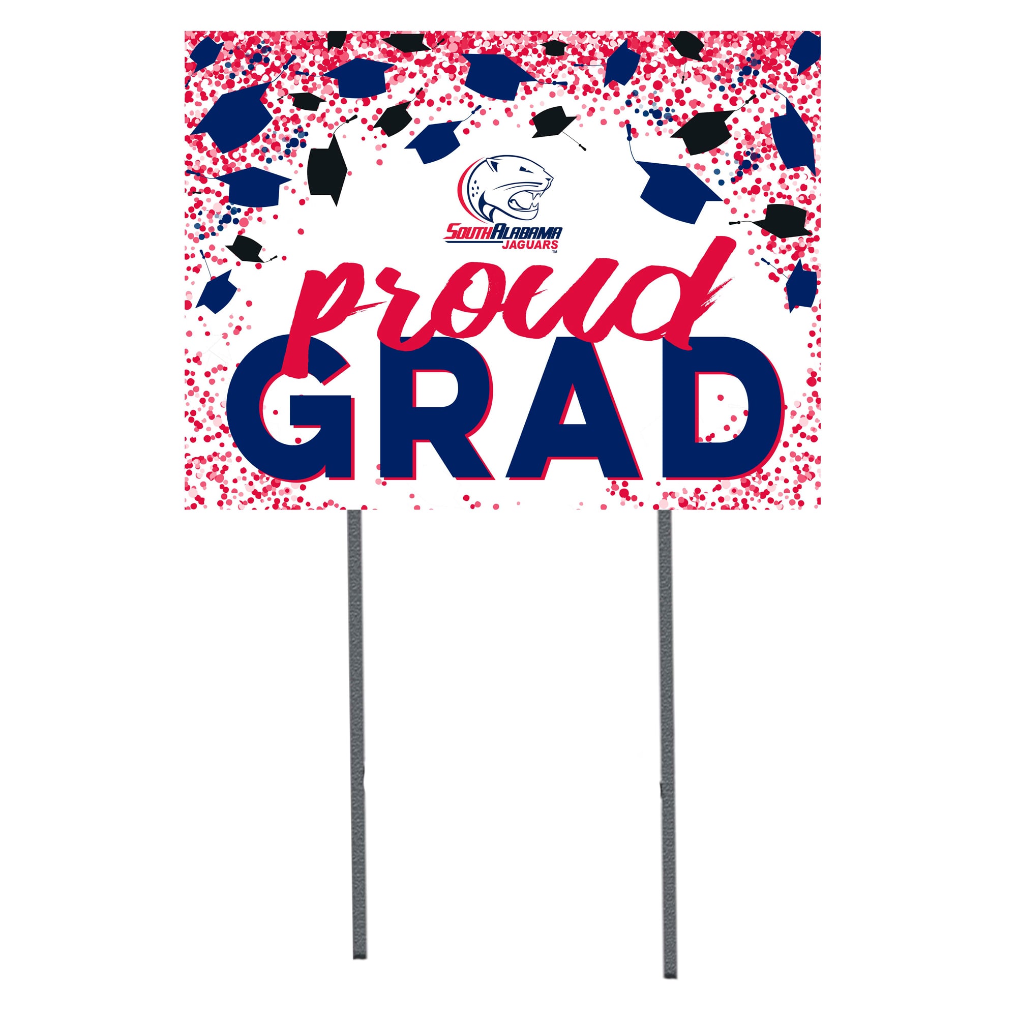 South Alabama Jaguars  18" x 24" Proud Grad Yard Sign