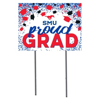 SMU Mustangs  18" x 24" Proud Grad Yard Sign