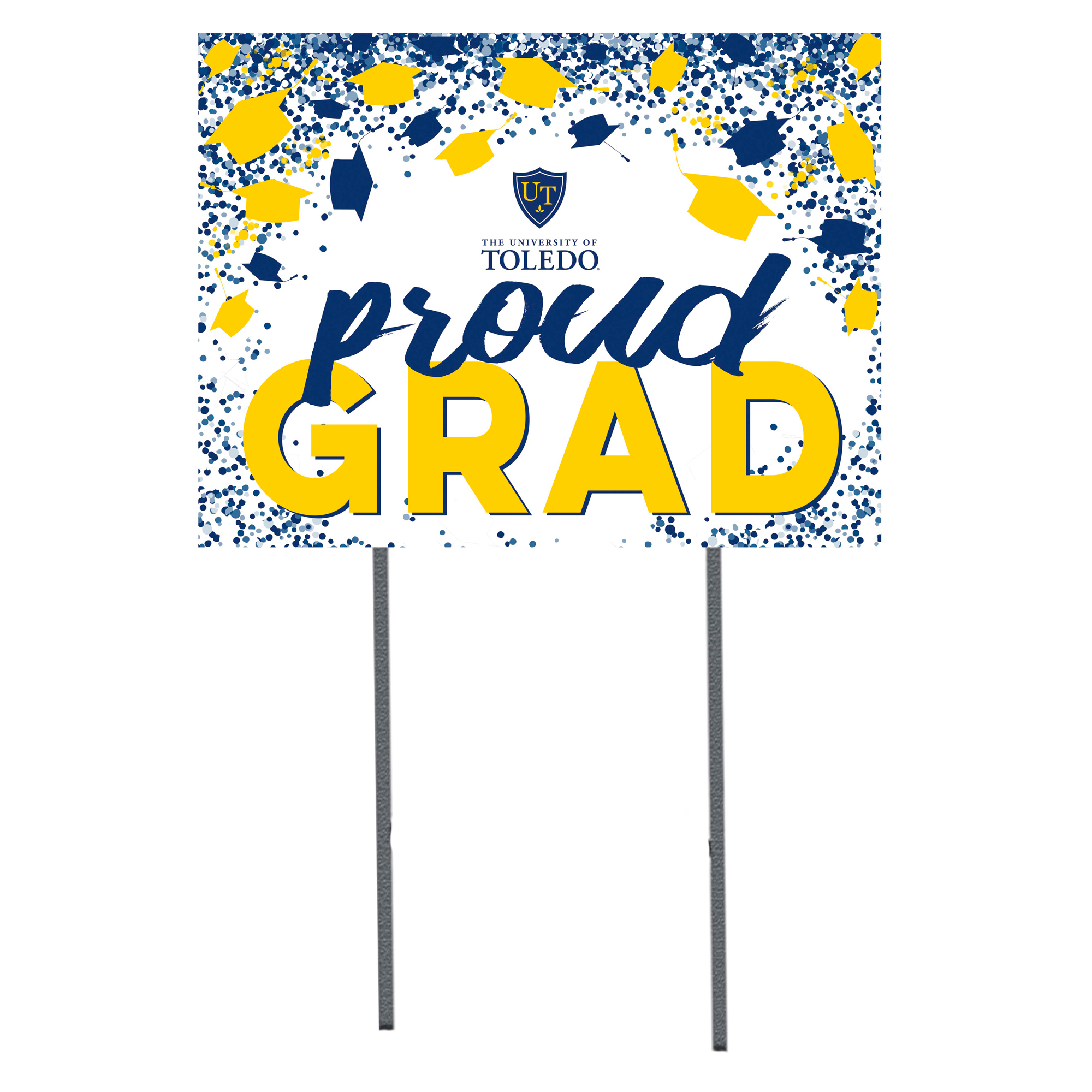 Toledo Rockets  18" x 24" Proud Grad Yard Sign