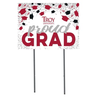 Troy University Trojans  18" x 24" Proud Grad Yard Sign